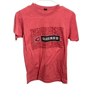 Cincinnati Reds Club Red This Is Reds Country T-Shirt Men's Small Red Short